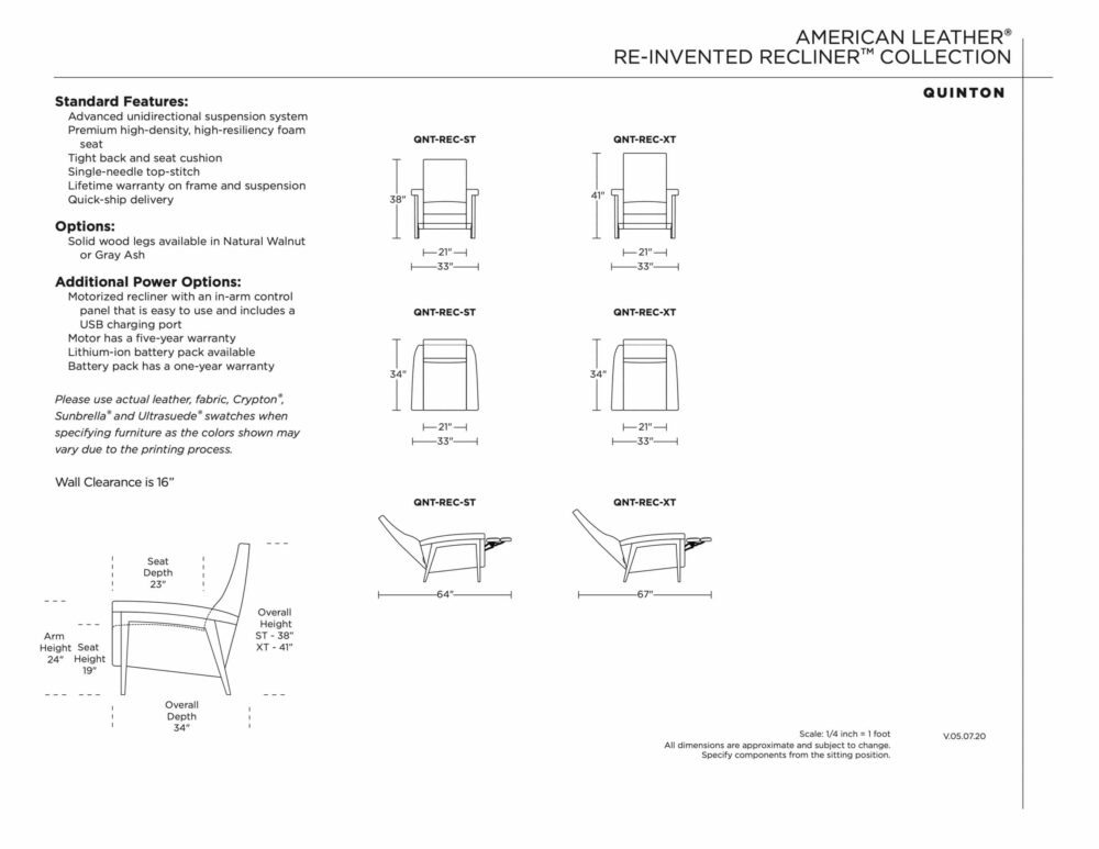Quinton Push Back Recliner Indoor Furniture