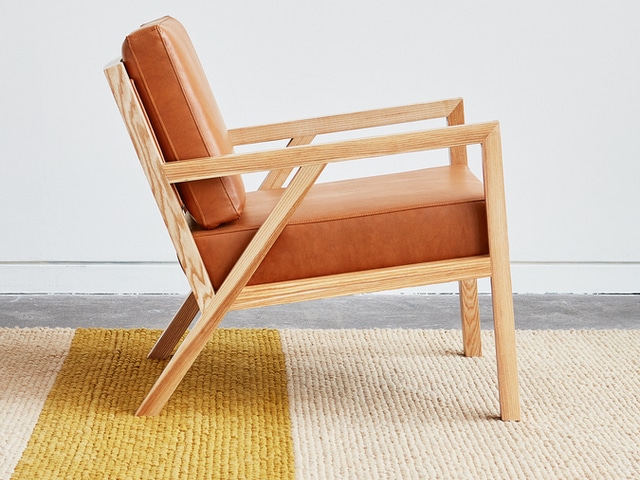 Truss Chair – Vegan AppleSkin Leather Cognac & Natural Ash – L01