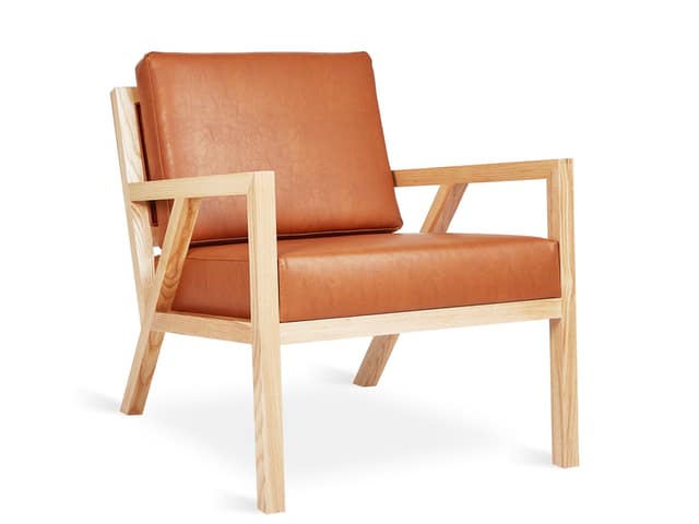Truss Chair – Vegan AppleSkin Leather Cognac & Natural Ash – P01
